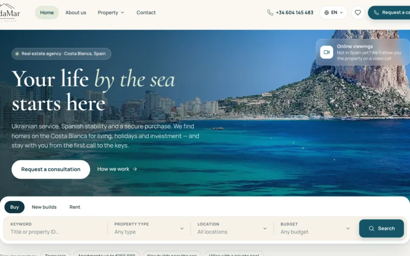 VidaMar: 1,700 listings, seven languages, no page builder